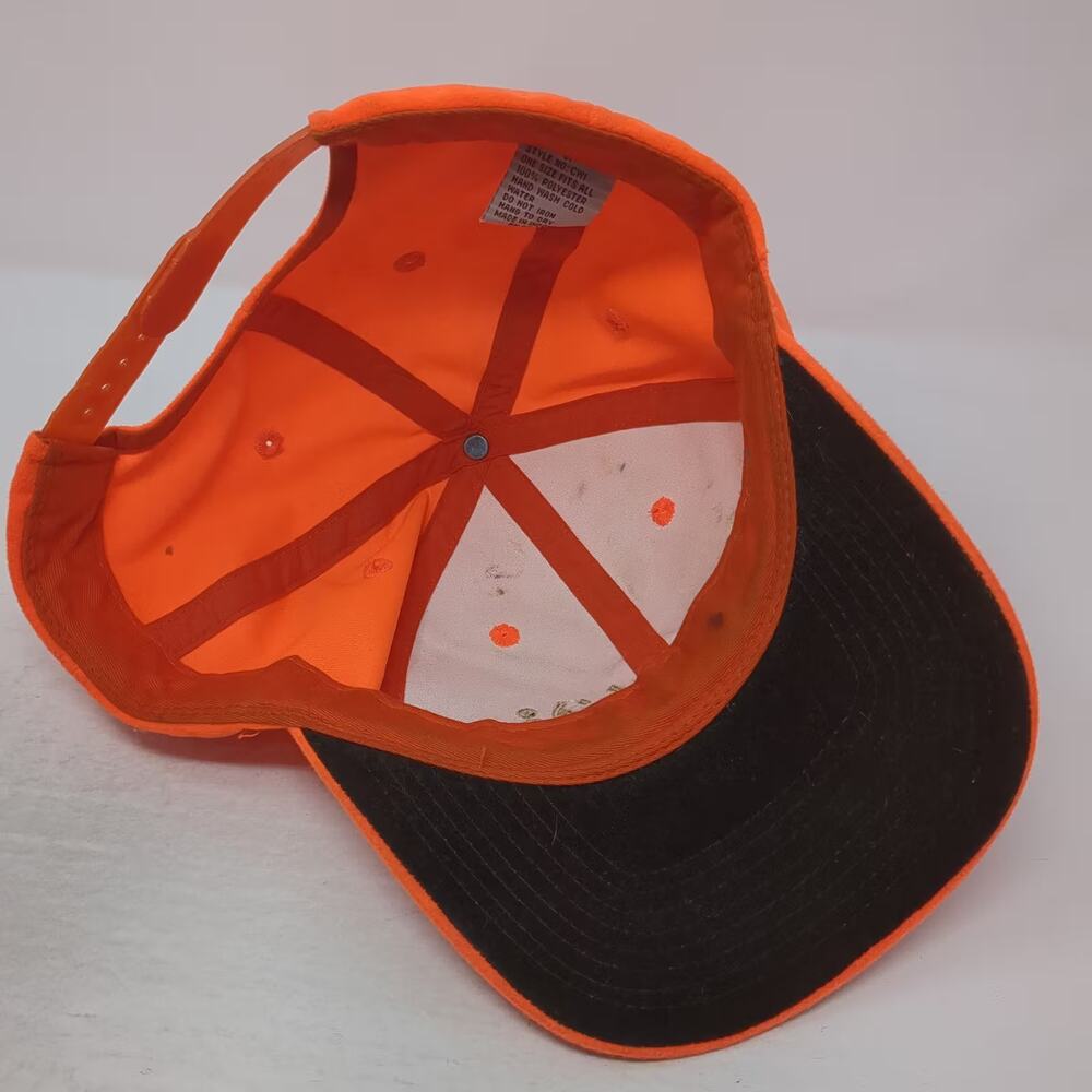 Gamehide Baseball Cap Orange Snapback OS Polyester Embroidered Adjustable Hat - Picture 7 of 9